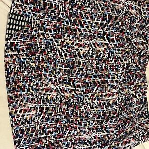 CAbi Black Multicolor Abstract Pencil Skirt